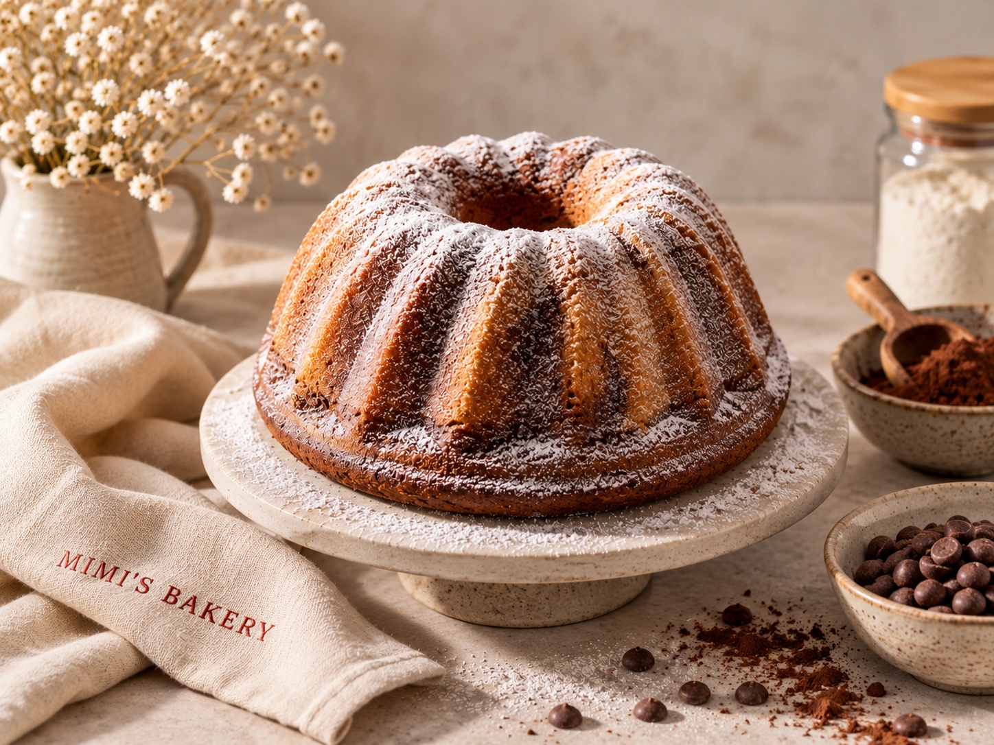 Glutenfreier Kokos-Sorghum-Marmorkuchen